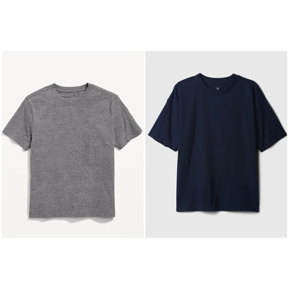 Set Lot of Gap Kids Organic Cotton Short Sleeve Basic T-Shirt Boys Youth L 10-12